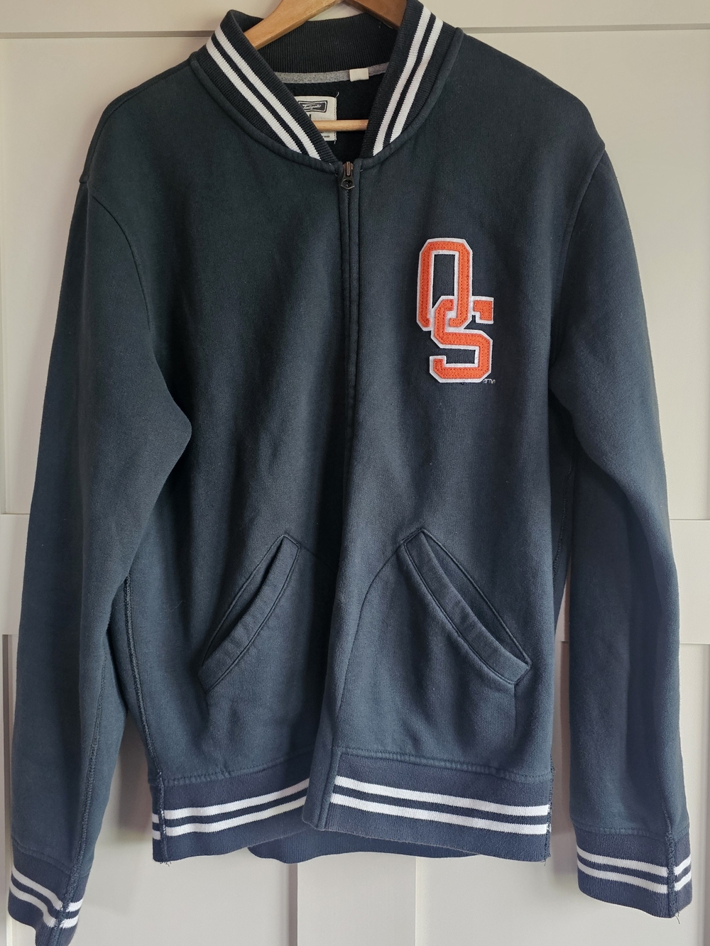 Oklahoma State Varsity Bomber Jacket Size Large Preppy Collegiate